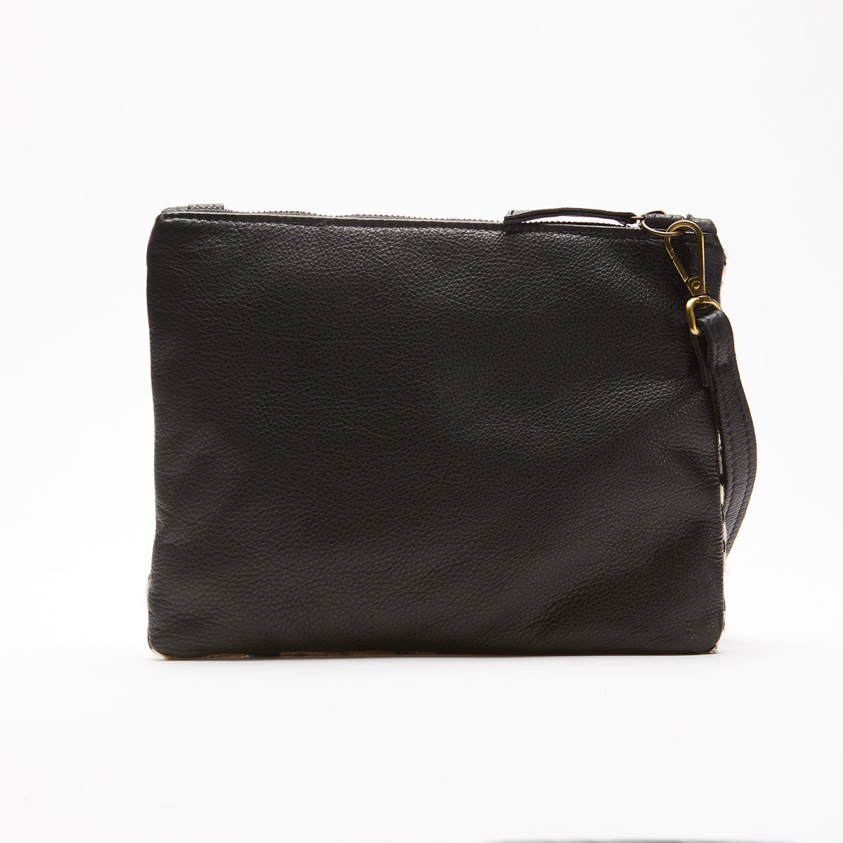Wilson Leather Handbag Black & Animal Print